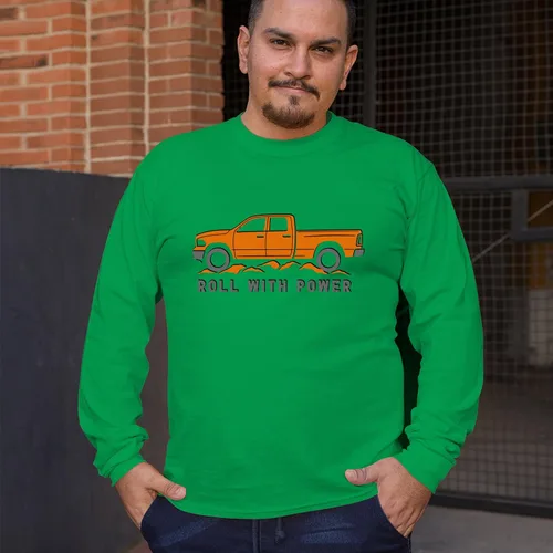 Vista 203 de Tee Hunt Camisetas gráficas y camisetas sin mangas para hombre Roll with Power Pickup Truck