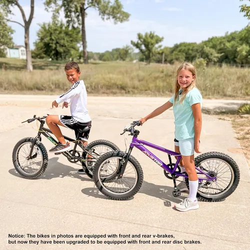 Vista 3 de JOYSTAR 20 Inch Mountain Bike for Kids Ages 7-10 Year Old, 3-Inch Wide Knobby Tires, 7 Speed Drivetrain, Disc Brakes, Fat Tire Kids Bicycles for