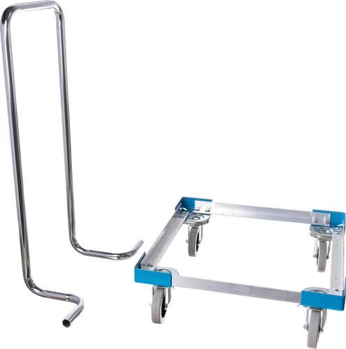 Vista 2 de Carlisle FoodService Products E-Z Glide - Estante para lavavajillas con asa para cocina y restaurantes, aluminio, 20.63 x 20.63 x 6.63 pulgadas