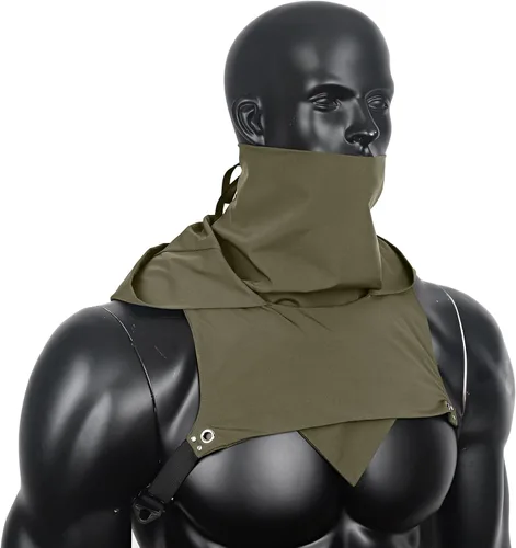 Vista 4 de L'VOW Sudadera con capucha impermeable de ninja para cosplay, unisex, máscara de capucha de pícaro, disfraz de Halloween, uso diario