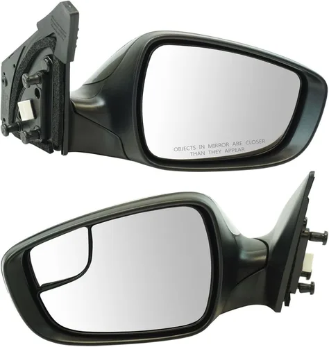 Vista 183 de TRQ Conjunto de 2 piezas de espejo lateral para conductor y pasajero, ajuste eléctrico, sin calefacción, sin memoria, color negro, compatible