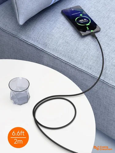 Vista 7 de CableCreation Cable USB C de 6 pies, cable USB A a USB C de silicona, cable de carga USB C 3A de carga rápida para iPhone 15/16/16 Pro Max/Plus