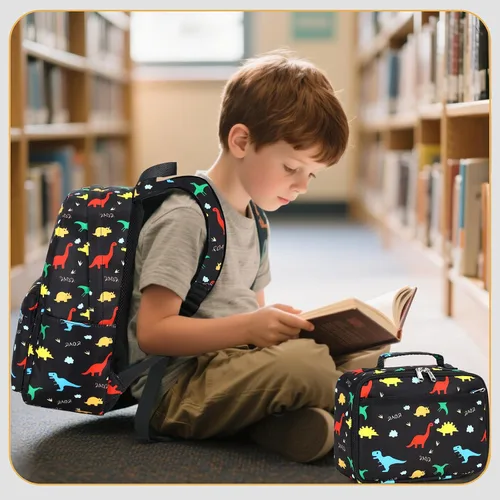 Vista 73 de CAMTOP - Conjunto de mochila y lonchera con estampados divertidos para niños de preescolar y primaria), Y0058-2