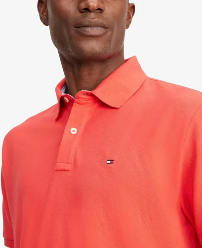 Vista 45 de Tommy Hilfiger Polo de piqué de algodón de manga corta para hombre en ajuste regular