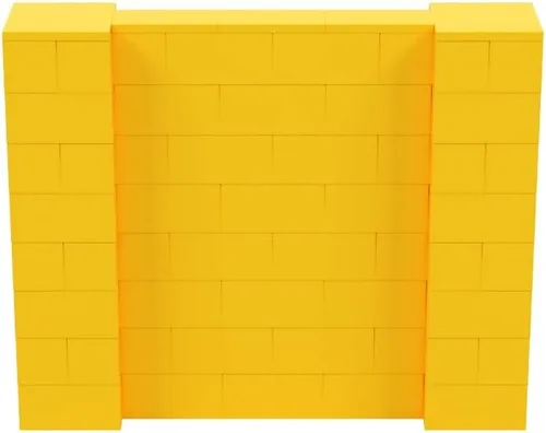 Vista 197 de EverBlock Kit de pared de 5 x 4 pies Bloques de construcción modulares Sistema de pared para edificios, pantallas y estructuras Divisor