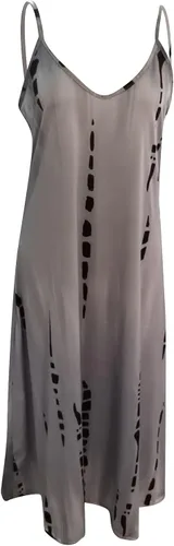 Vista 3 de Ceboyel Vestido largo de verano con tirantes delgados florales para mujer, vestido largo de verano con cuello en V, sexy, bohemio, ropa de playa