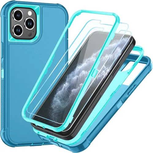 Vista 12 de SunStory Funda compatible con iPhone 11 con protector de pantalla HD, 3 capas de alta resistencia de cuerpo completo, funda protectora híbrida 3