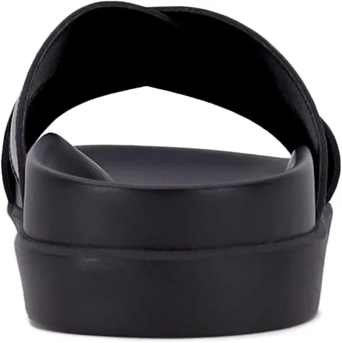 Vista 3 de NINE WEST Mens Criss Cross Slides Sandals - Indoor and Outdoor Open Sandal - Comfort Dress Slide Sandals for Men - Jakob