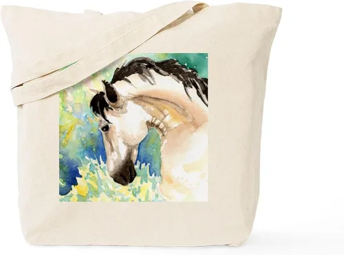 Vista 20 de CafePress Id Rather Be Riding! Bolsa de mano de caballo Bolsa de lona natural, bolsa de compras de tela, Caqui