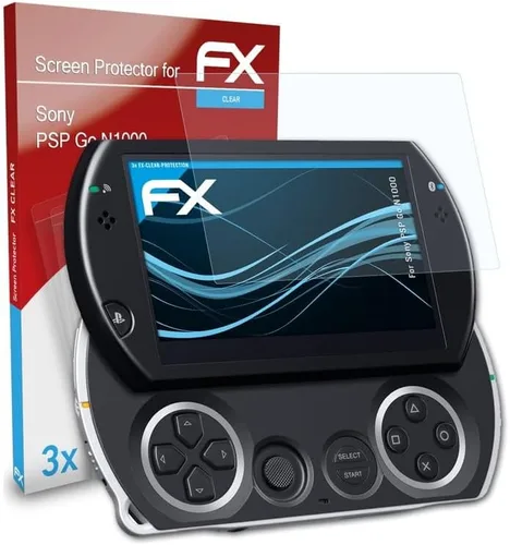 Vista 3 de Película protectora de pantalla compatible con Sony PSP Go N1000 Protector de pantalla, película protectora FX ultra transparente (3X)