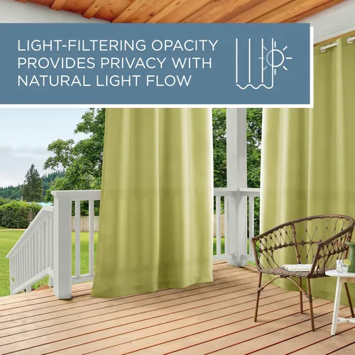 Vista 226 de TOWN & COUNTRY BASICS Cabana Cortinas Sólidas de Peso Pesado para Interiores y Exteriores, Opacidad de Filtrado de Luz con Parte Superior de Ojales