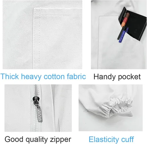 Vista 6 de Luwint Trajes de apicultura para niños, traje de apicultor de protección completa con guantes y capucha de velo autoportante (3'11''-4'2'' de altura)