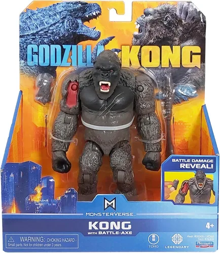Vista 5 de Godzilla vs. Kong - Figura básica de Kong con hacha de batalla de 6 pulgadas