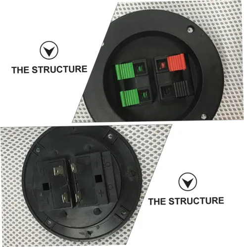 Vista 5 de 2 piezas de terminal de altavoz accesorio de poste de unión para caja de subwoofer, terminales de cable de altavoz duraderos para proyectos de audio