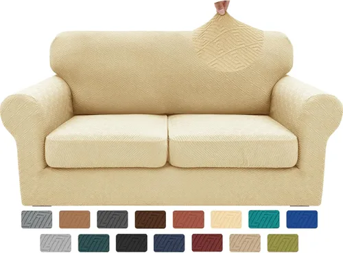 Vista 94 de XINEAGE Funda de diván para sofá en forma de L, fundas de sofá modular para mascotas, funda de asiento de sofá antideslizante lavable, fundas