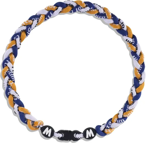 Vista 8 de Willtok Collar de béisbol prémium de 18 pulgadas con cuerda trenzada de nailon con diseño Tornado