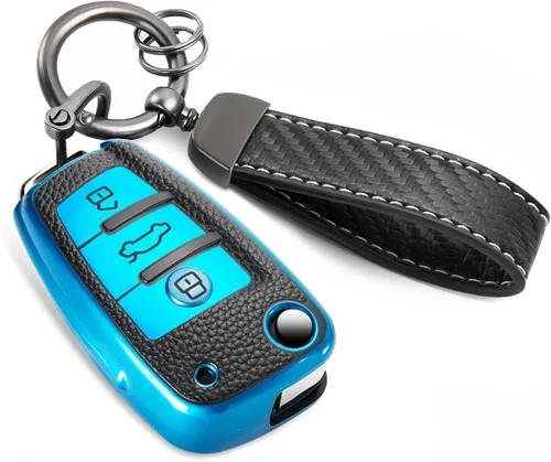 Vista 32 de Funda para Llavero Mercedes con Llavero de Cuerda Trenzada de Metal, Funda de Llave Suave Mejorada para Carcasa de Llavero Remoto Inteligente Sin