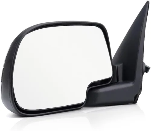 Vista 6 de Para Chevy Silverado 1500 1999 2000 2001 2002 lado del conductor del espejo Power View sin calefacción con cubierta texturizada cromada plegable