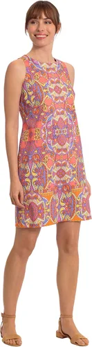 Vista 2 de London Times Vestido de satén de algodón para mujer Preppy Bright Happy Vacation Shift