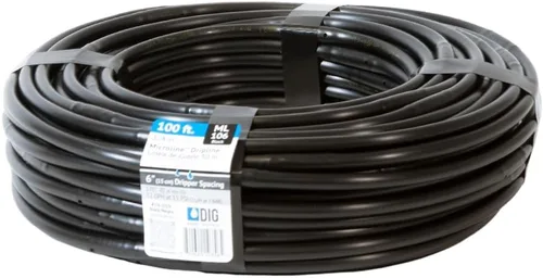 Vista 15 de DIG ML-056, 50', ¼" Microline™ Dripline - Espaciado de emisores mejorado de 6 pulgadas, resistente a los rayos UV, perfecto para diversos diseños