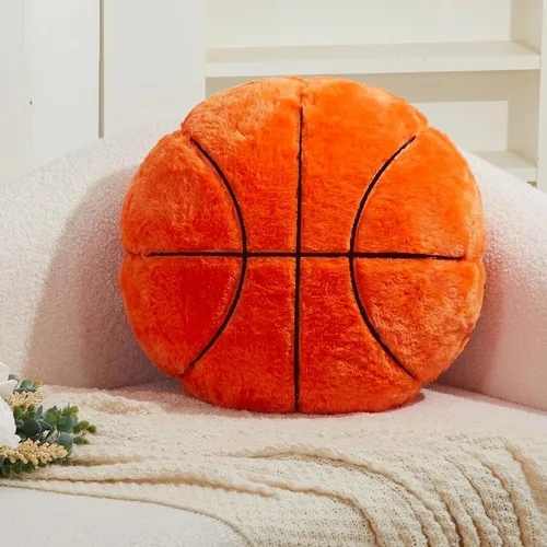 Vista 10 de Juexica Almohadas deportivas esponjosas de peluche para fútbol, baloncesto, béisbol, cojín deportivo de felpa para decoración de habitación, regalo
