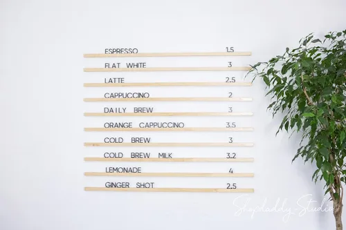 Vista 8 de Tablero de letras de madera - Tablero de mensajes intercambiable grande con letras, números y menú de café Bar Salon Lista de precios