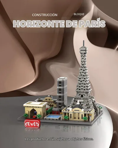 Vista 2 de dOvOb Architecture Paris Skyline Juego de Construcción de Micro Mini Bloques, 2324 Piezas de Ladrillos, Kit de Modelo de Colección de Rompecabezas