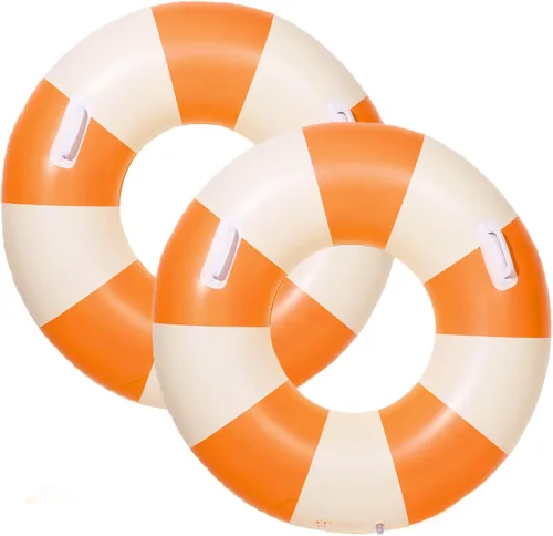 Vista 12 de Flotadores inflables de piscina para adultos, flotadores inflables para anillo de natación para adultos, balsa de piscina inflable para verano