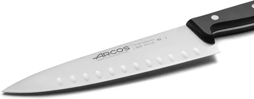 Vista 3 de Arcos Cuchillo de chef Granton de acero inoxidable de 8 pulgadas. Cuchillo de cocina para cortar y pelar alimentos pequeños. Mango ergonómico