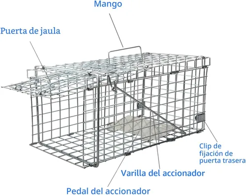 Vista 2 de Gingbau Trampa de ardillas plegable resistente para animales vivos (no para ratón)