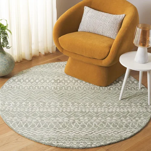 Vista 15 de SAFAVIEH Micro-Loop Collection - Alfombra decorativa de 2 x 3 pies, color aguamarina y marfil, hecha a mano de lana tribal marroquí bohemia, ideal
