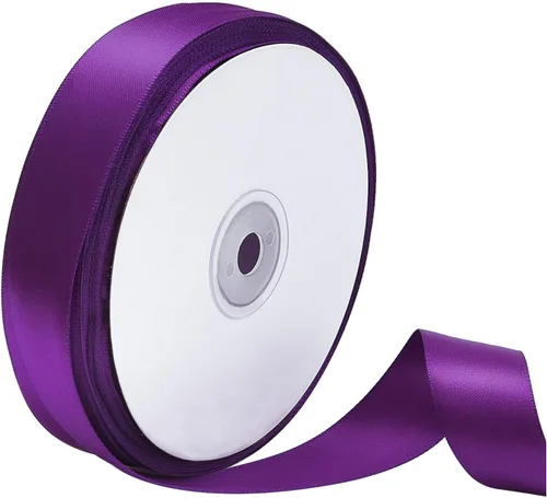 Vista 11 de Cinta de satén de doble cara de 1 pulgada de 50 yardas para decoración de fiestas, accesorios para el cabello, costura, envoltura de regalos (negro)