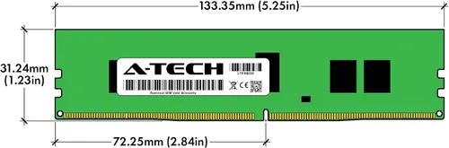 Vista 7 de A-Tech 4GB DDR4 2133MHz PC4-17000 ECC RDIMM 1Rx8 Single Rank 1.2V ECC Registered DIMM de 288 pines Módulo de actualización de memoria RAM