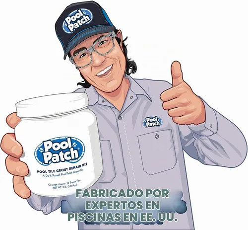 Vista 4 de Pool Patch Kit de reparación de lechada para azulejos blancos, 1.5 libras, color blanco