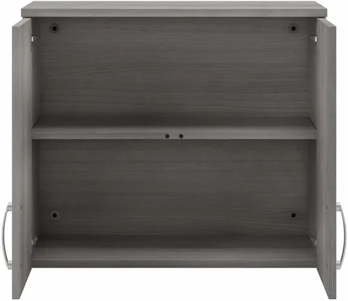 Vista 9 de Bush Business Furniture Armario de pared universal para cuarto de lavado con puertas y estantes, gris platino (LNS428PG-Z)