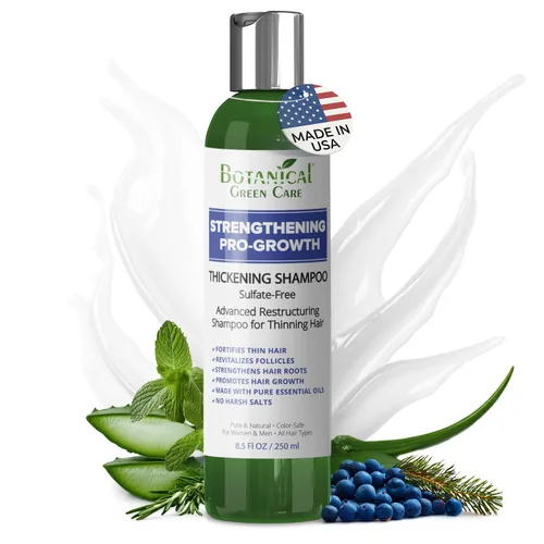 Vista 7 de Champú fortalecedor de terapia de pérdida de cabello para adelgazar el cabello, sin sulfato, fortalecimiento y voluminización, bloqueador de DHT