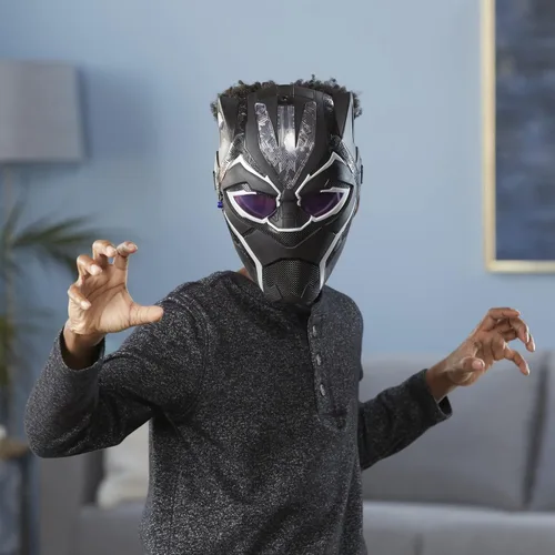 Vista 8 de Marvel Black Panther Marvel Studios Legacy Collection Black Panther Vibranium Power FX - Máscara de juguete para niños a partir de 5 años