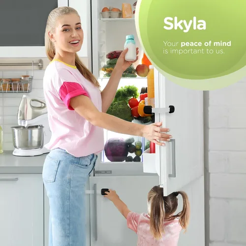 Vista 7 de Cerraduras de seguridad para niños a prueba de bebés (paquete de 2) de Skyla Homes - Los cierres adhesivos 3M más seguros, rápidos y fáciles