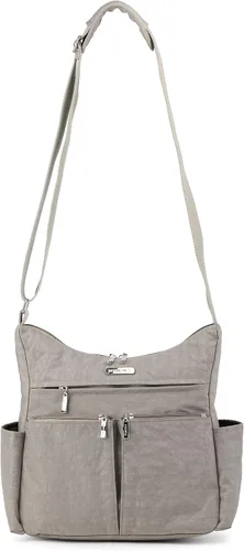 Vista 5 de MHCNLL Bolso bandolera antirrobo RFID para mujer, de nailon, impermeable, ligera, para el hombro