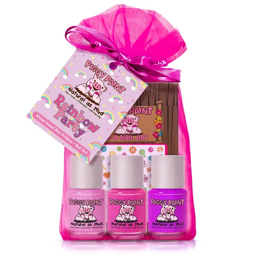 Vista 9 de Piggy Paint 4 Esmaltes Neón Set de Caja (¡Bonificación: ¡Resplandor Blacklight!)
