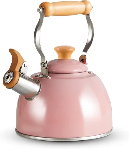 Vista 36 de ROCKURWOK - Tetera de estufa, tetera con mango ergonómico de tacto frío, tetera de acero inoxidable de grado alimenticio, tetera de estufa, tetera