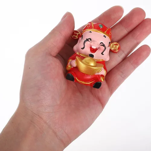Vista 9 de 3 mini figuras CAI Shen Dios de la riqueza Dios de la Longevidad Estatua de pareja de ancianos Estatua miniatura de pareja 2024 Año Nuevo chino