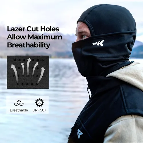Vista 2 de KastKing Pasamontañas de niebla de montaña de invierno para hombres y mujeres, equipo ideal para clima frío para pesca en hielo, motos de nieve