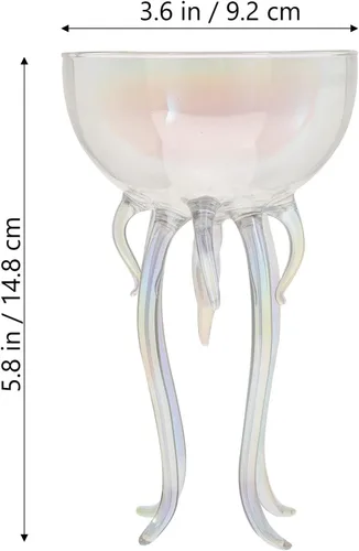 Vista 6 de Copa de cóctel creativa Forma única Medusa Copa de vino Uso Pub Copas de vino transparentes Fiestas Bodas Bares para el hogar