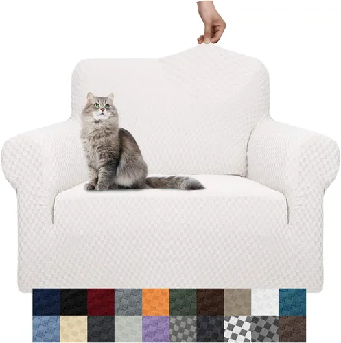 Vista 53 de YEMYHOM Funda para sofá con diseño jacquard de alta elasticidad, funda para silla de sala de estar, a prueba de mascotas, perros y gatos