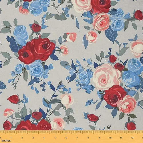 Vista 21 de Feelyou Tela de Flores Groovy por Yarda 1 Yarda Niños Tela de Tapicería Floral Retro para Sillas para Niños Niñas Adolescentes Flores Hippie