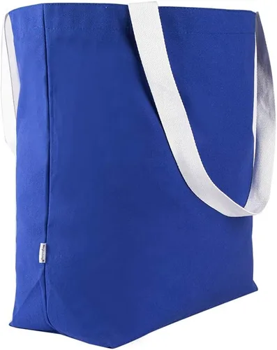 Vista 6 de Durable 100% algodón 12oz lona resistente extra grande bolsa de comestibles bolsa de playa bolsa de compras bolsa multiusos