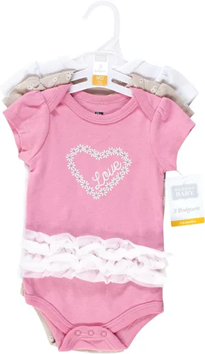 Vista 248 de Hudson Baby baby-girls Cotton Bodysuits 3-pack