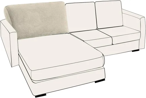 Vista 77 de UNBBRRL Fundas de cojín de asiento para sofá, elásticas, funda de cojín individual para sofá, fundas de cojín para sofá, fundas de héroe protegen