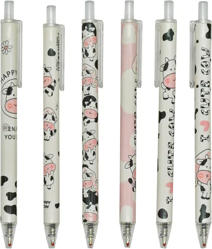 Vista 18 de Maydahui 12 unidades de bolígrafos de gel con diseño de abejas, bolígrafos de animales lindos, retráctiles, con impresión de flores, tinta negra
